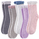 One Size - 5 Pairs Multi-color Patchwork