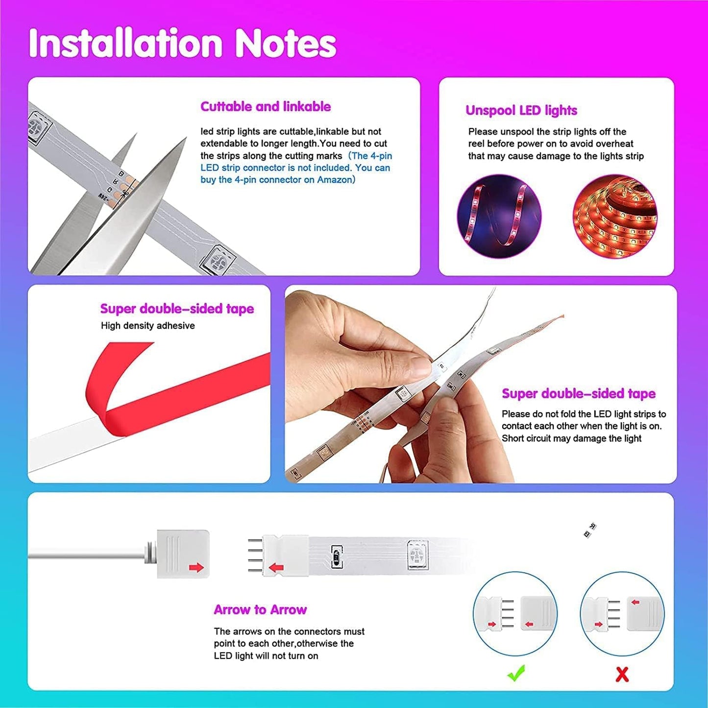 Keepsmile LED Strip Lights Clean Cuttable RGB Accent Strip for Minimalist Bedroom and Living Room, App-Controlled with No Clutter Setup