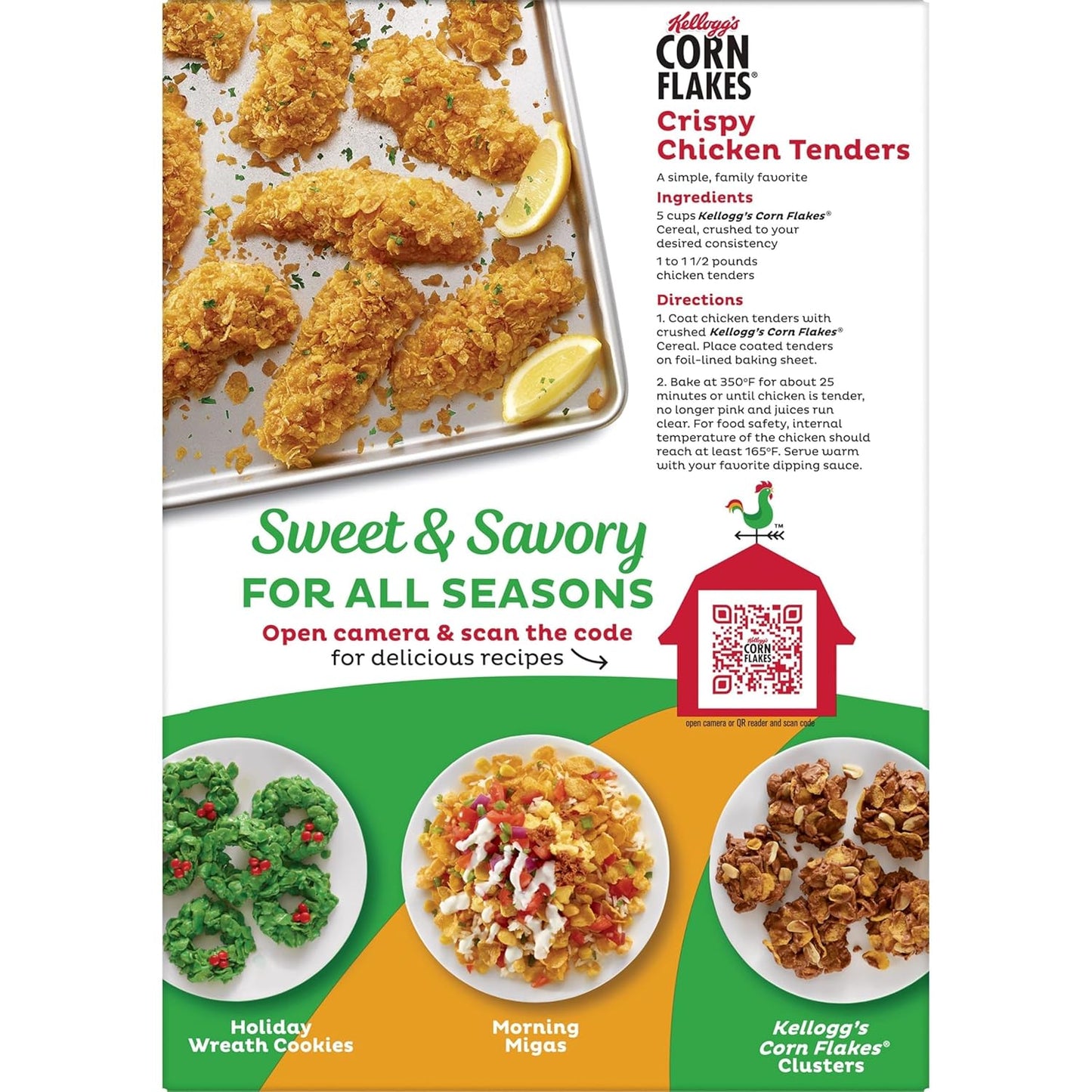 Kellogg's Corn Flakes Cereal – Kids Lunchbox Topper and After-School Snack, Original 24oz