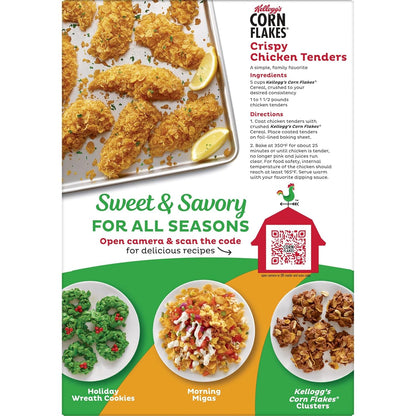 Kellogg's Corn Flakes Cereal – Kids Lunchbox Topper and After-School Snack, Original 24oz