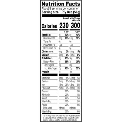 Kellogg's Cracklin' Oat Bran Breakfast Cereal, Fiber Cereal, Family Cereal, Original (3 Boxes) – Thoughtful Pantry Gift for Health-Conscious Friends