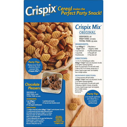 Kellogg's Crispix Cereal – Yogurt Topping for Mindful Snacking, Naturally Colored Cereal