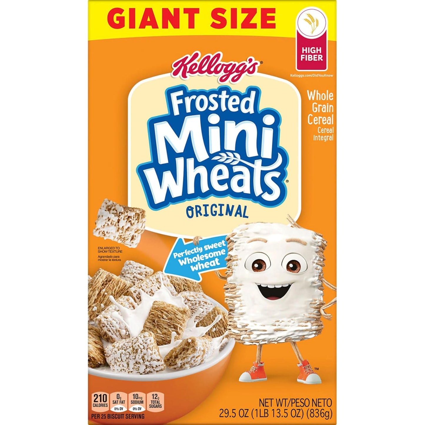 Kellogg’s Frosted Mini-Wheats – Simple Pantry Staple Cereal with Clean Ingredients, Giant 29.5oz Box