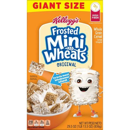 Kellogg’s Frosted Mini-Wheats – Simple Pantry Staple Cereal with Clean Ingredients, Giant 29.5oz Box