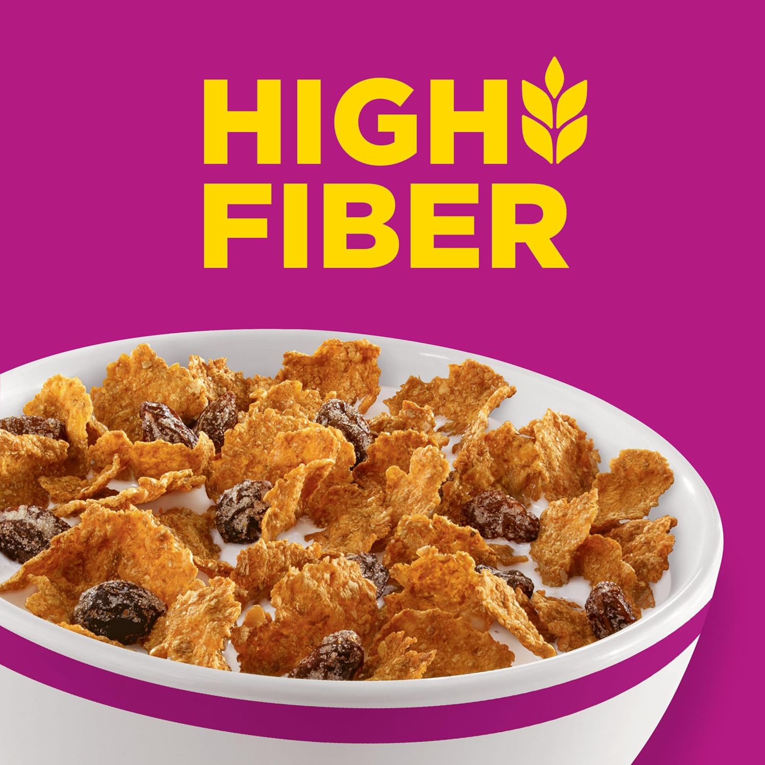 Kellogg's Raisin Bran 20.9 oz Cereal, Everyday Pantry Staple for Pour-and-Eat Family Breakfasts