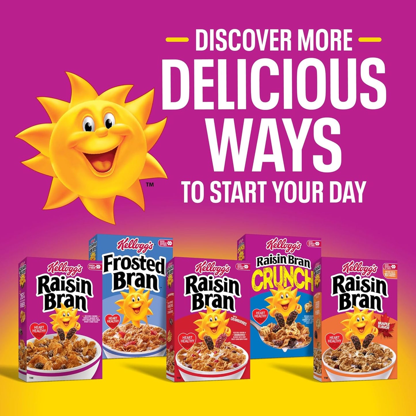 Kellogg's Raisin Bran Crunch Cereal – Thoughtful Pantry Gift Basket Staple for Housewarmings and Holidays, 24.5 oz