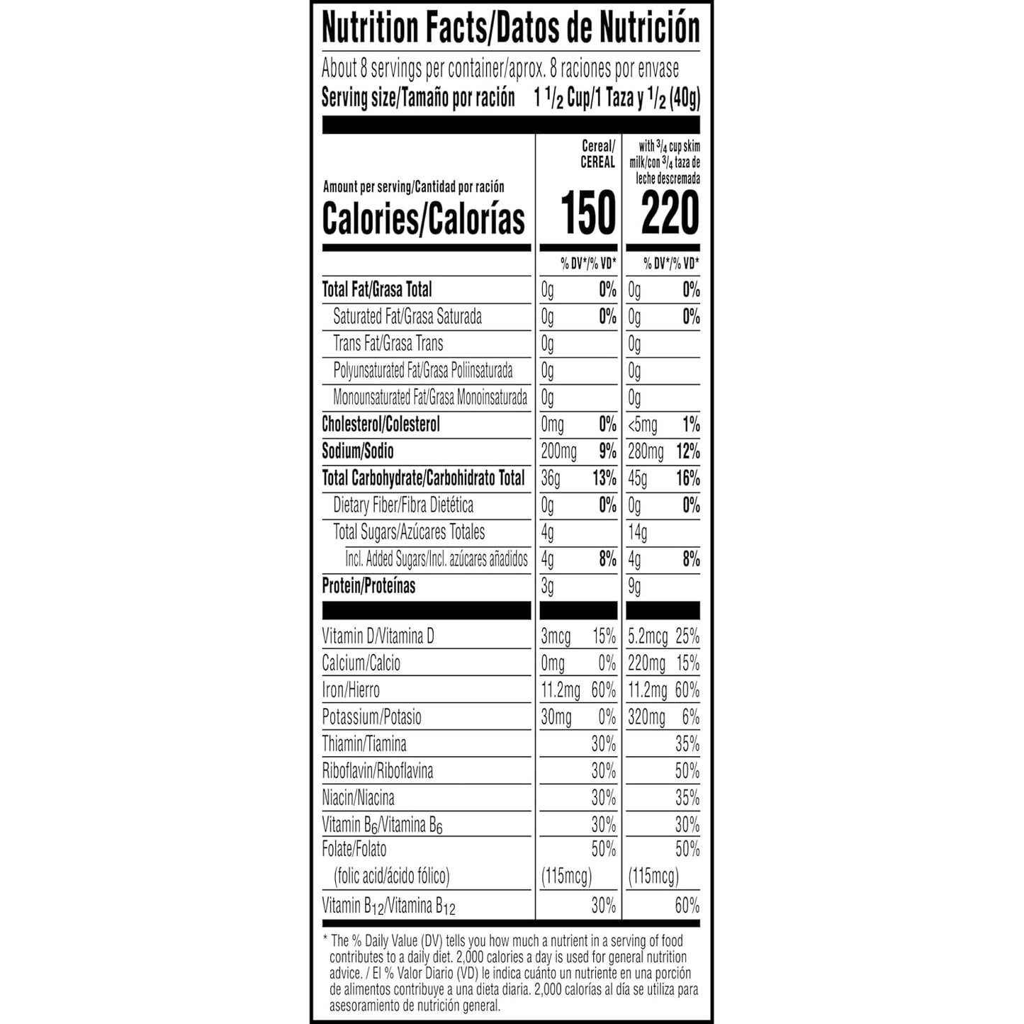 Kellogg's Rice Krispies Cereal – Fortified Low-Sugar Cereal for the Breakfast Nook, 8 Vitamins and Minerals