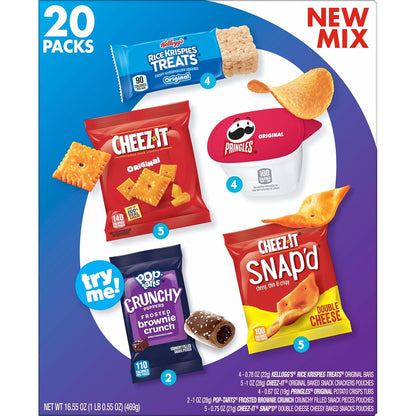 Kellogg's Snack Variety Pack – Thoughtful Care Package for College Students and Military Service Members, 20 Count Box
