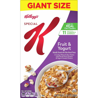 Kellogg's Special K Fruit and Yogurt Cereal – Thoughtful Wellness Gift for Health Conscious Friends, 22oz Giant Box