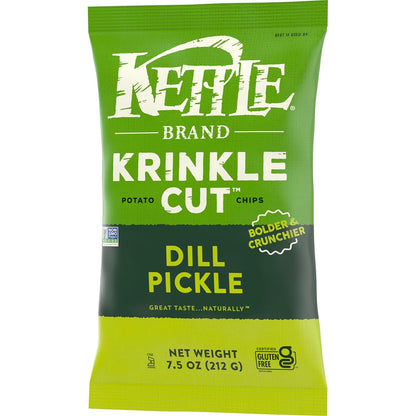 Kettle Brand Potato Chips Krinkle Cut Truffle and Sea Salt, 7.5 Oz – Durable Kettle Chips for Patio Dining and Tailgates