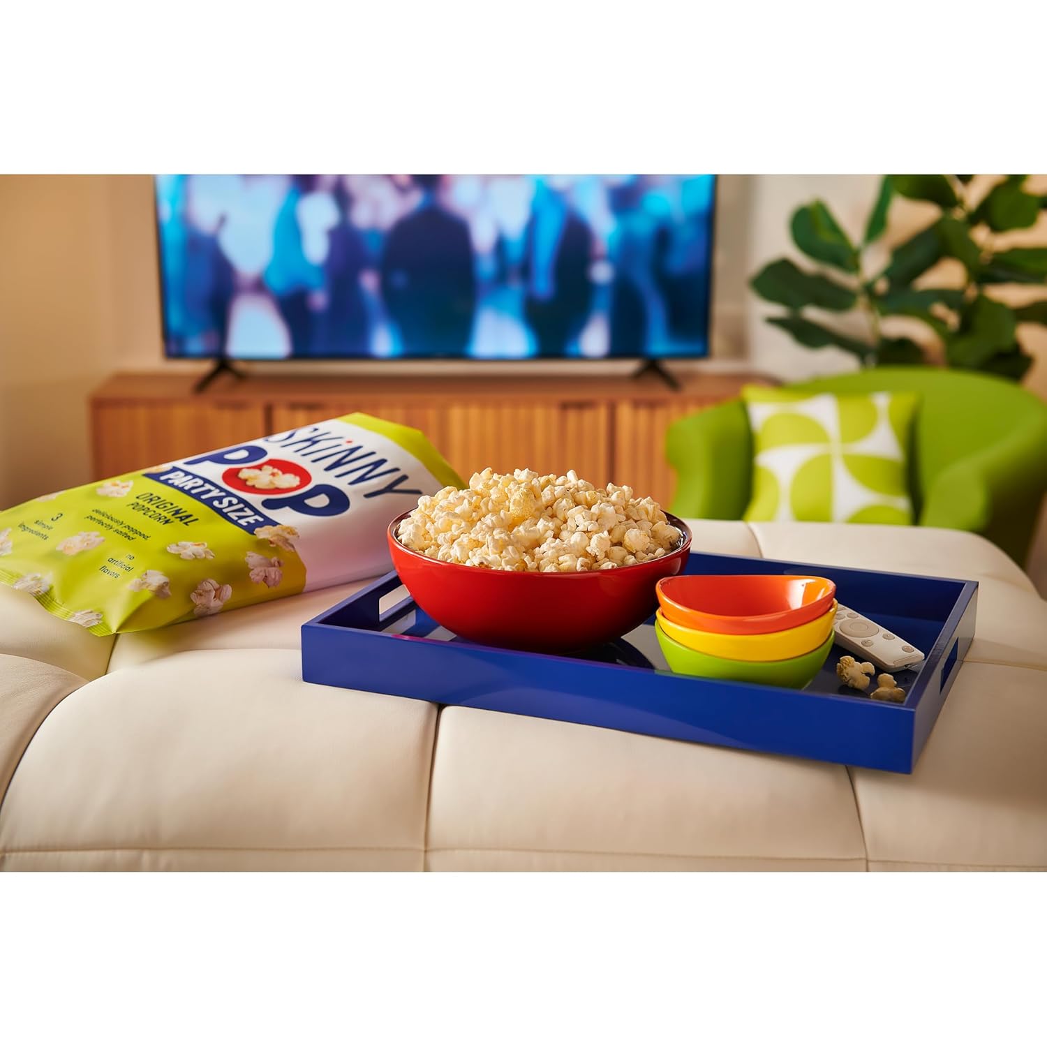 kettle-popped corn for a crisp, robust texture