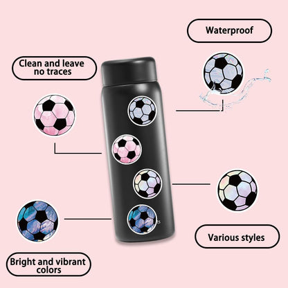 KickOff Kings Kids Soccer Sticker Variety Pack for Playroom Decor, Reusable No-Residue Vinyl Stickers for Scrapbook and Lunch Boxes