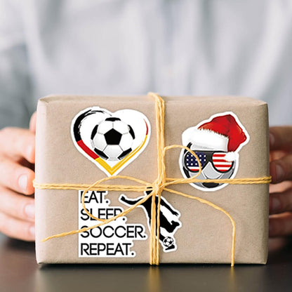 Kids Soccer Stickers Waterproof – Safe Self-Adhesive Pack for Playroom Decor and Water Bottles
