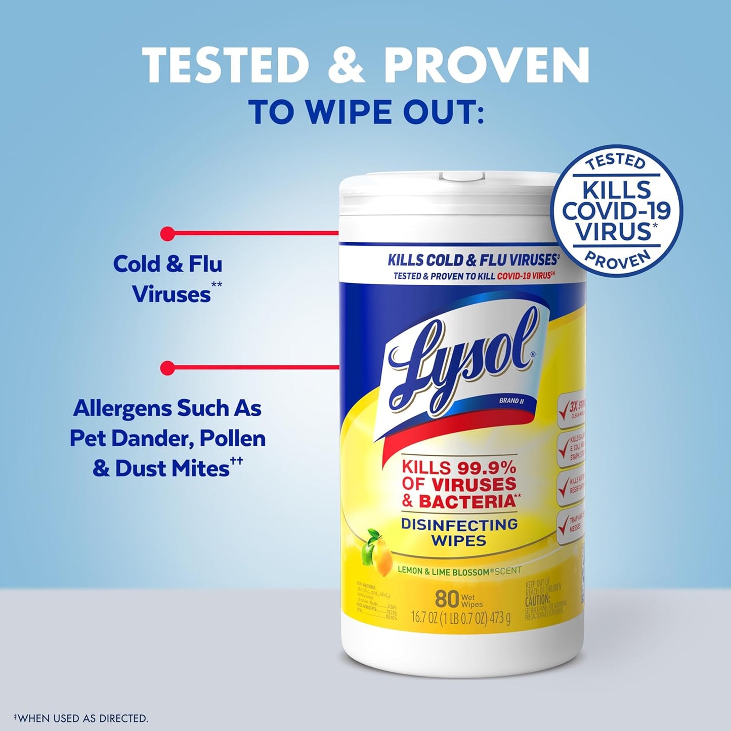 kills 99.9% of viruses and bacteria on hard, non-porous surfaces (epa reg 777-114)