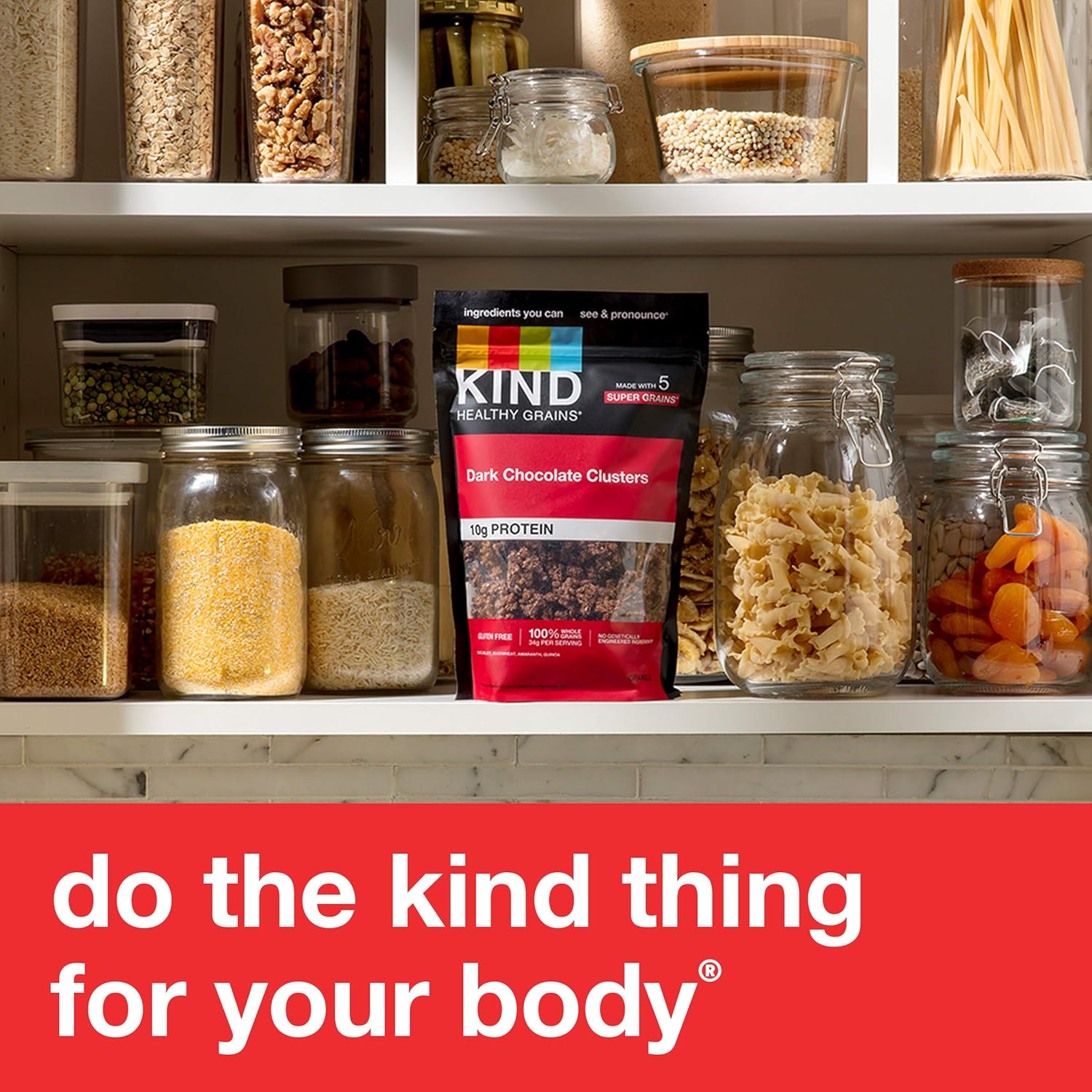 KIND Healthy Grains Dark Chocolate Granola – Home Office Pantry Snack to Beat the 3pm Energy Slump, 10g Protein