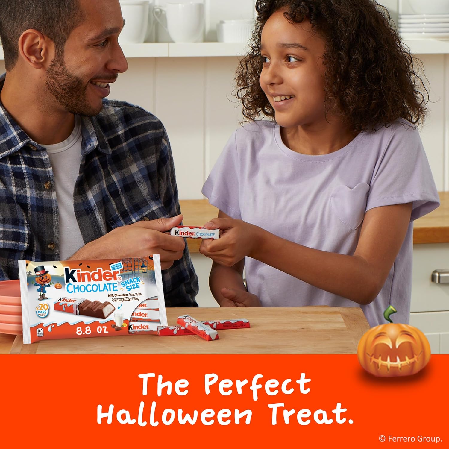 Kinder Chocolate Snack Size Bars – Individually Wrapped Milk Chocolate Stocking Stuffers, Party Favors, and Grab-and-Go Gifts, 20 Count, 8.8 oz