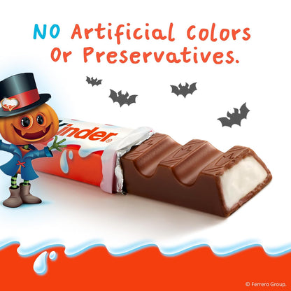 Kinder Chocolate Snack Size Bars – Individually Wrapped Milk Chocolate Stocking Stuffers, Party Favors, and Grab-and-Go Gifts, 20 Count, 8.8 oz