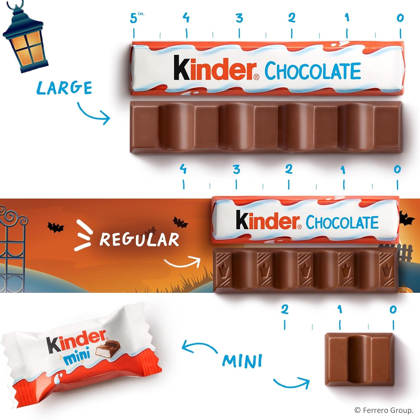Kinder Chocolate Snack Size Bars – Individually Wrapped Milk Chocolate Stocking Stuffers, Party Favors, and Grab-and-Go Gifts, 20 Count, 8.8 oz