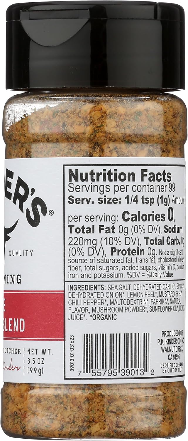 KINDERS Organic The Steak Blend Seasoning, 3.5 OZ – Thoughtful Father's Day Present for the Grill-Master Dad