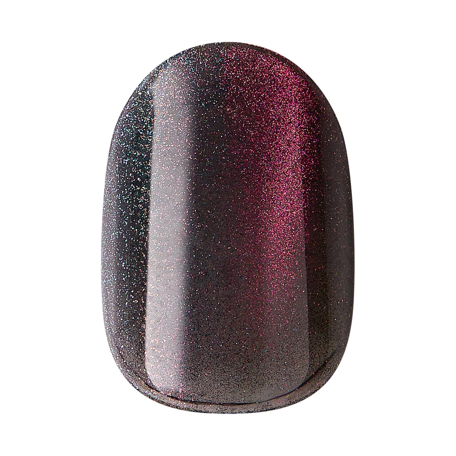 KISS colorFX by imPRESS Press-On Nails Birthday Gift for Her, Before Hours Chrome Black Kit with Prep Pad and File