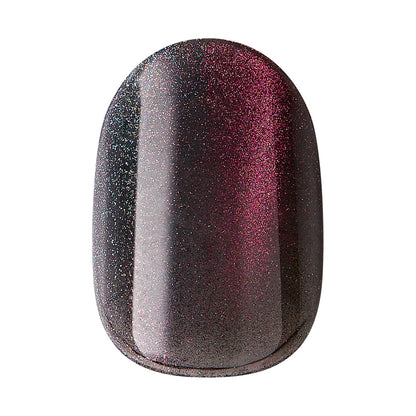 KISS colorFX by imPRESS Press-On Nails Birthday Gift for Her, Before Hours Chrome Black Kit with Prep Pad and File