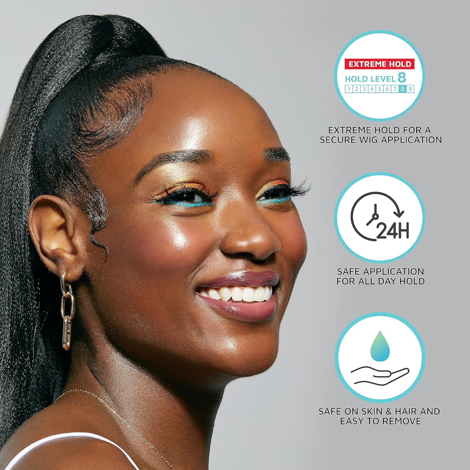 KISS Colors & Care Lace Bond Adhesive Spray – Travel-Friendly Wig Hold for Beach and Pool Days