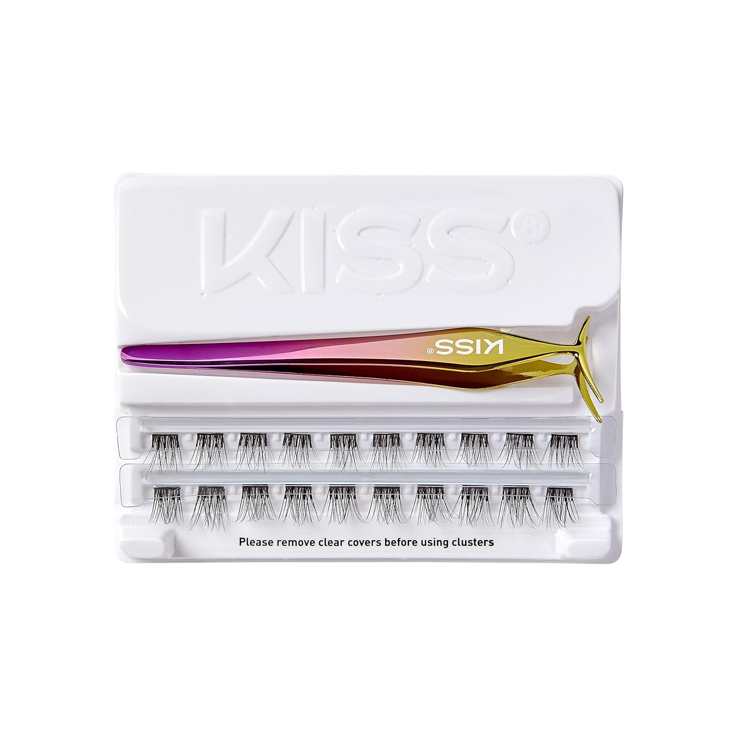 KISS imPRESS Falsies Self-Adhesive Lash Clusters – Premium Salon-Quality Press-On Eyelashes for Elevated Glam