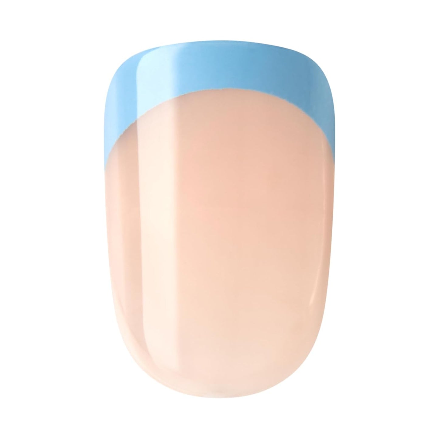 KISS imPRESS No Glue French Manicure for Clean Beauty Routines, Short Squoval Press On Nails in Neutral Blue Snooze