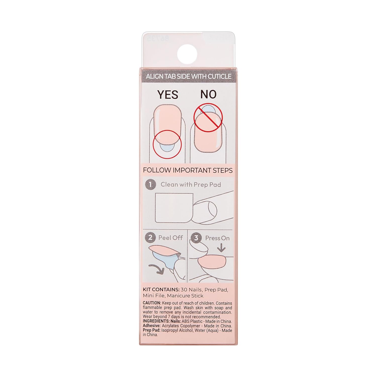 KISS imPRESS No Glue Press On Nails – Coffin Shape Manicure Gift Set for Her, Salon-Style Coffin Nails in Pink Serendipity for Birthdays and Holidays