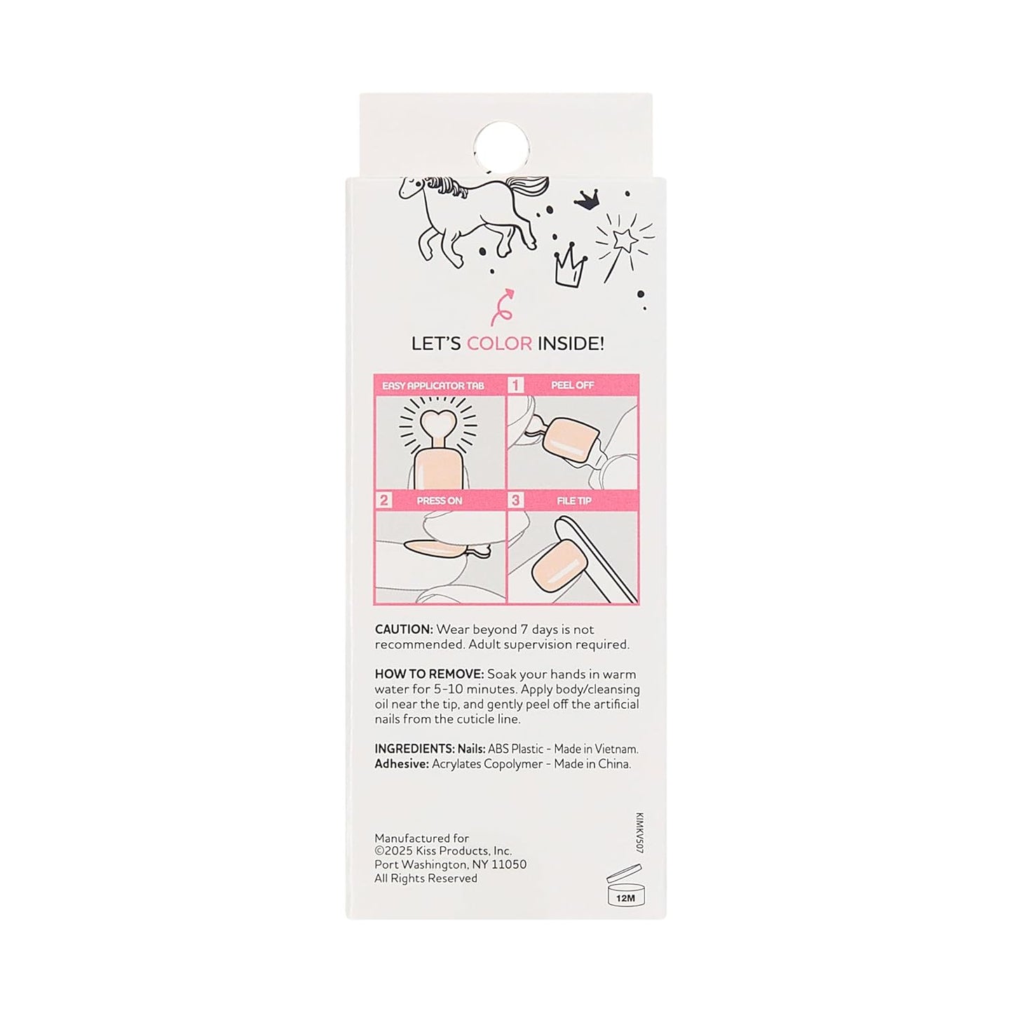 KISS imPRESS No Glue Press On Nails for Kids – Safe DIY Manicure Set for Girls Ages 4-12
