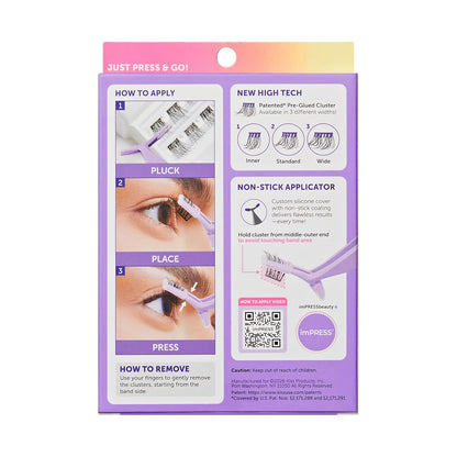 KISS imPRESS Pre-Bonded Press-On Lashes – Ready-to-Gift Makeup Present for Makeup Lovers