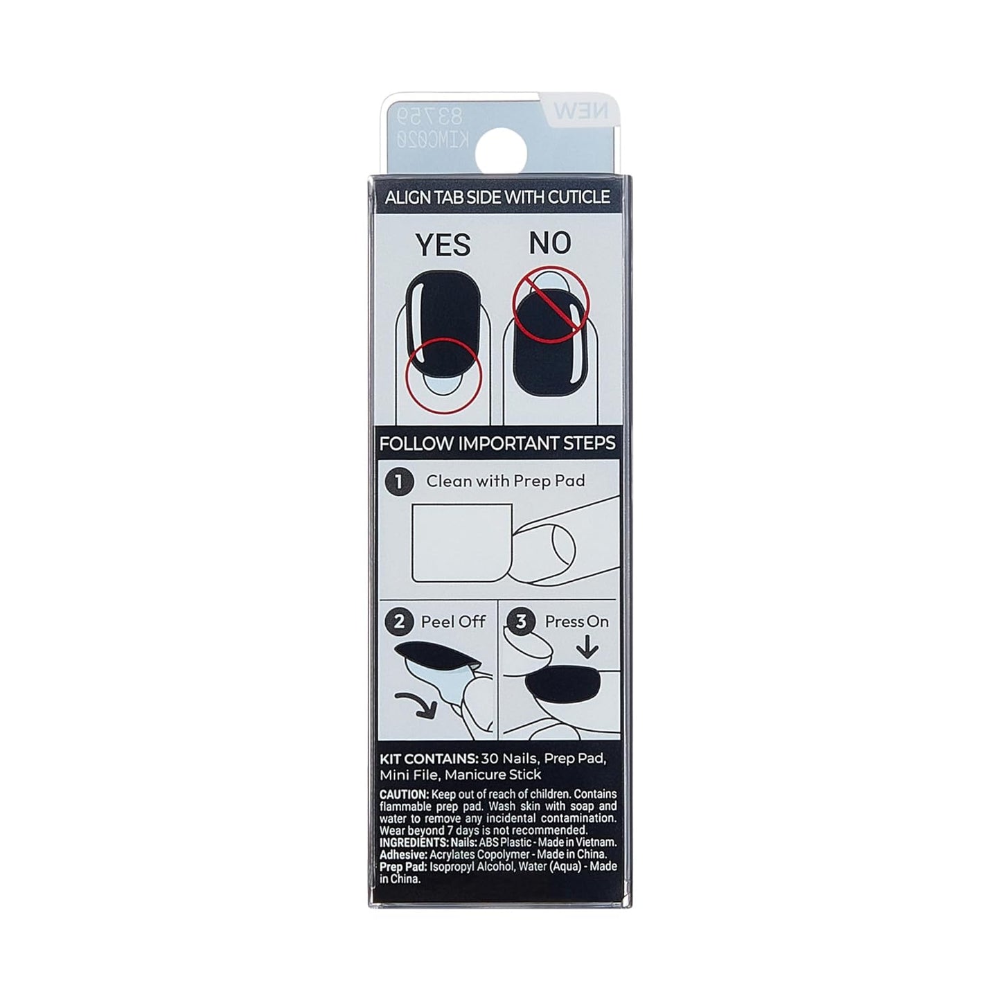 KISS imPRESS Press On Nails – Stocking Stuffer Birthday Gift for Women, No Glue Short Squoval Manicure Kit