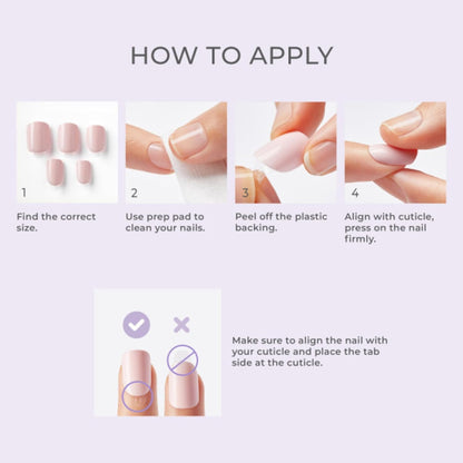 KISS imPRESS Press On Nails – Stocking Stuffer Birthday Gift for Women, No Glue Short Squoval Manicure Kit