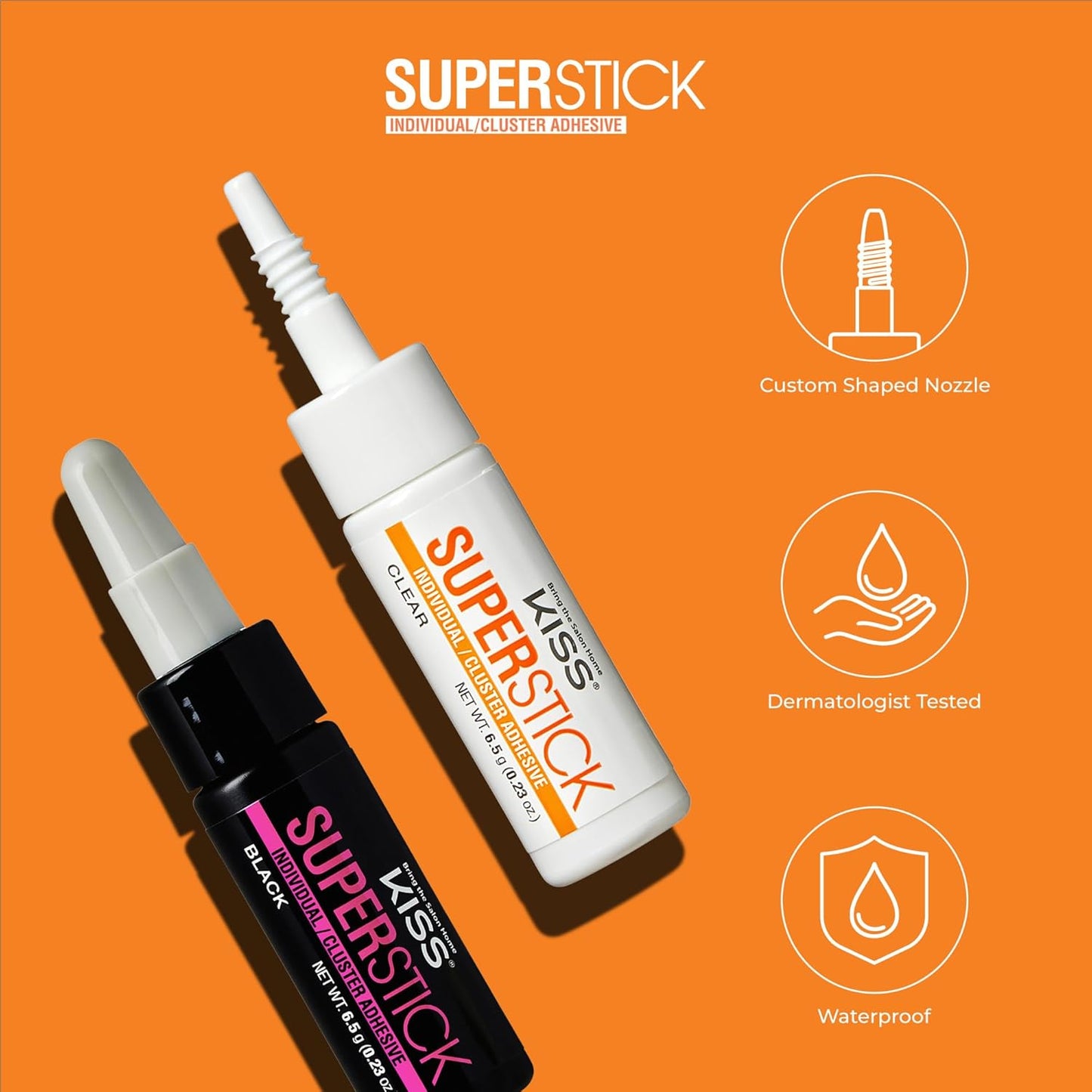 KISS SuperStick Lash Adhesive — Spa Night Beauty Ritual with Cactus and Witch Hazel Care
