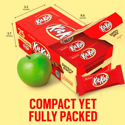 KIT KAT Milk Chocolate Wafer Bars – School Lunchbox Snack for Kids, 25 Individually Wrapped Pantry Pack