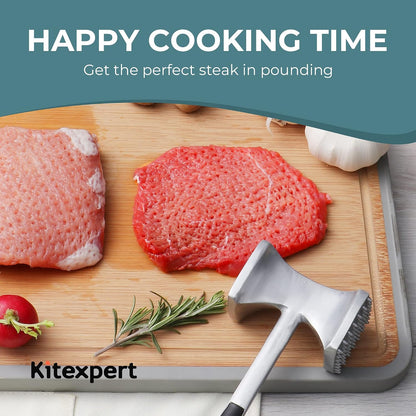 KITEXPERT Meat Tenderizer Hammer – Housewarming Gift for New Homeowners, Heavy-Duty Mallet for Kitchen Prep and Grilling