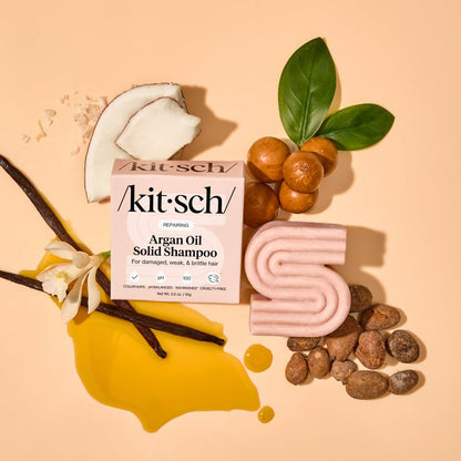 Kitsch Argan Oil Shampoo Bar — Restorative Hair Cleanser for Nightly Wind-Down and Self-Care Rituals