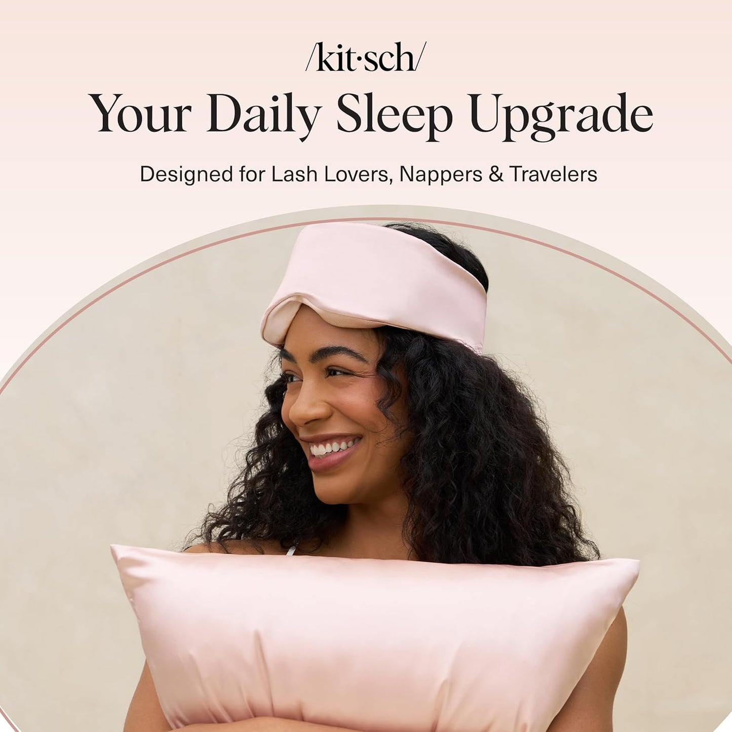 Kitsch Contour Pillow Eye Mask – Stocking Stuffer and Easter Basket Gift for Women, Men, and Teens, Blackout Sleep Mask