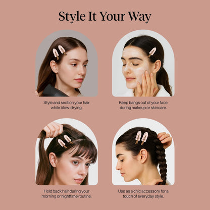 Kitsch Creaseless Hair Clips – Mindful Bath Time Accessory, No-Indentation Clips for Serums and Treatments