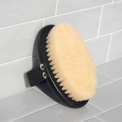 Kitsch Dry Brushing Body Brush for Lymphatic Drainage – Neutral Wooden Body Brush for a Minimalist Bathroom