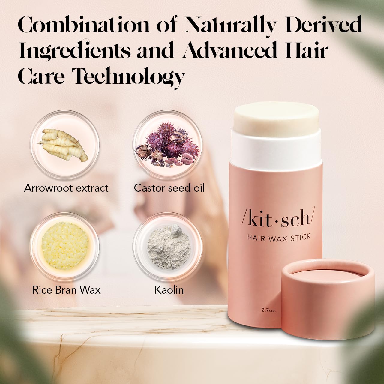 Kitsch Hair Wax Stick for Clutter-Free Vanities and Intentional Capsule Beauty Routines
