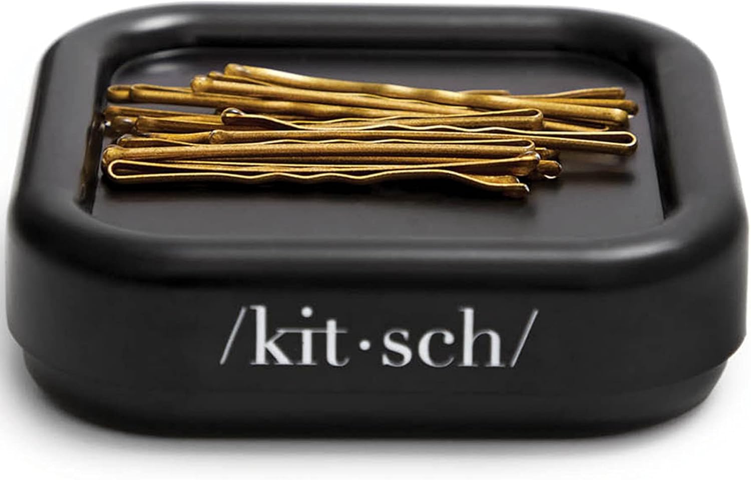 Kitsch Magnetic Bobby Pin Holder - Focused Desk Organizer for Home Office, Quick-Access Paper Clip and Pin Catcher