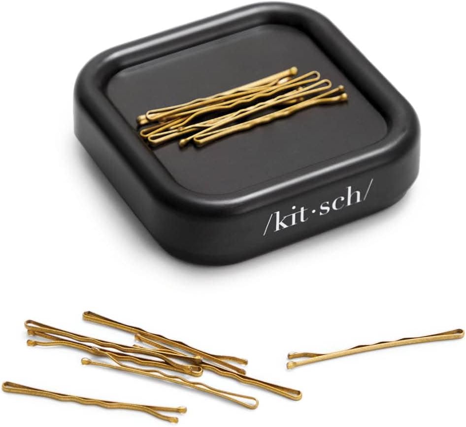 Kitsch Magnetic Bobby Pin Holder - Focused Desk Organizer for Home Office, Quick-Access Paper Clip and Pin Catcher
