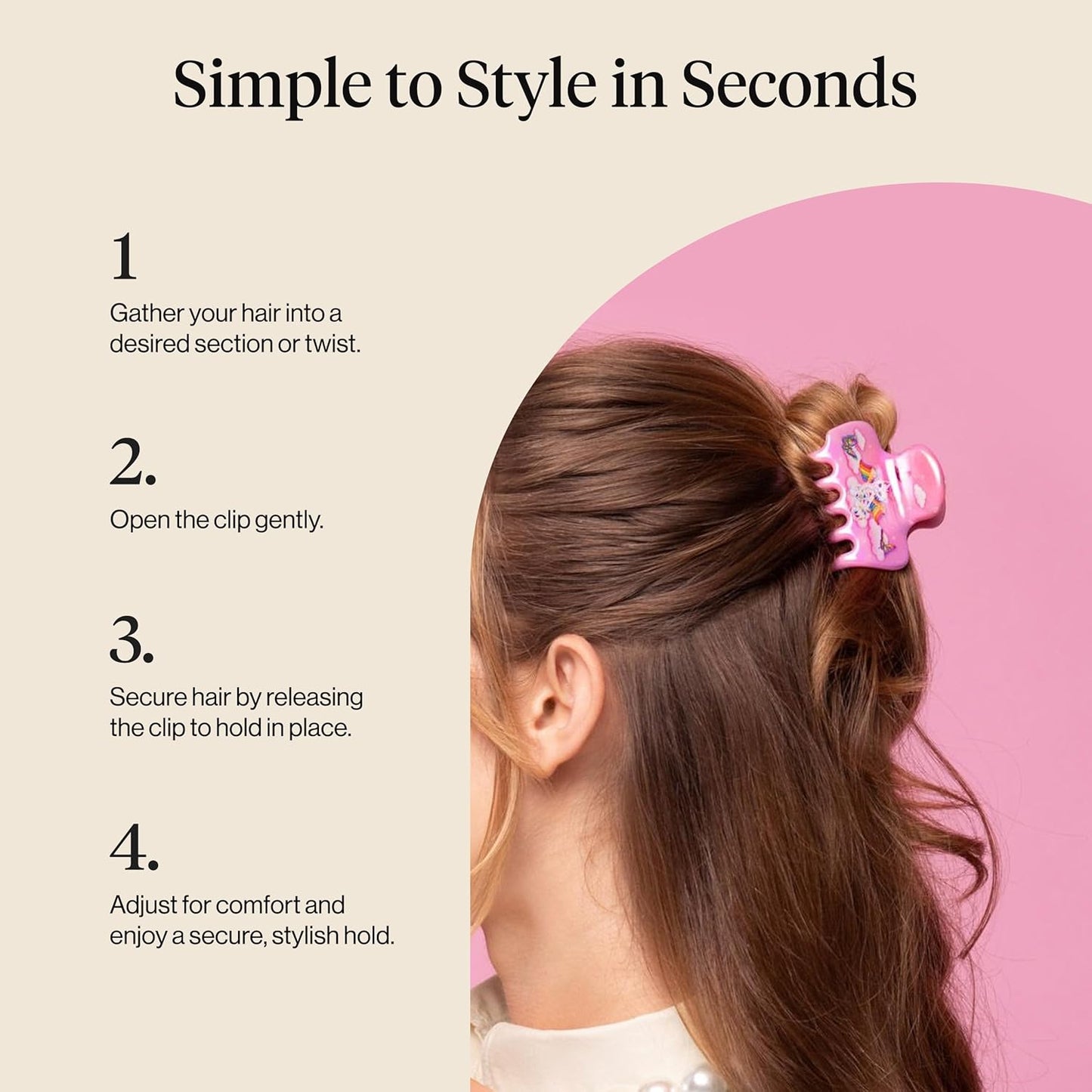 Kitsch Medium Claw Clip – Stocking Stuffer and Holiday Gift for Women Who Love 90s Nostalgia and Fandom Hair Accessories