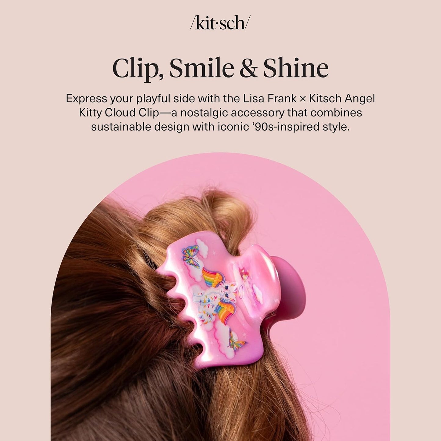 Kitsch Medium Claw Clip – Stocking Stuffer and Holiday Gift for Women Who Love 90s Nostalgia and Fandom Hair Accessories