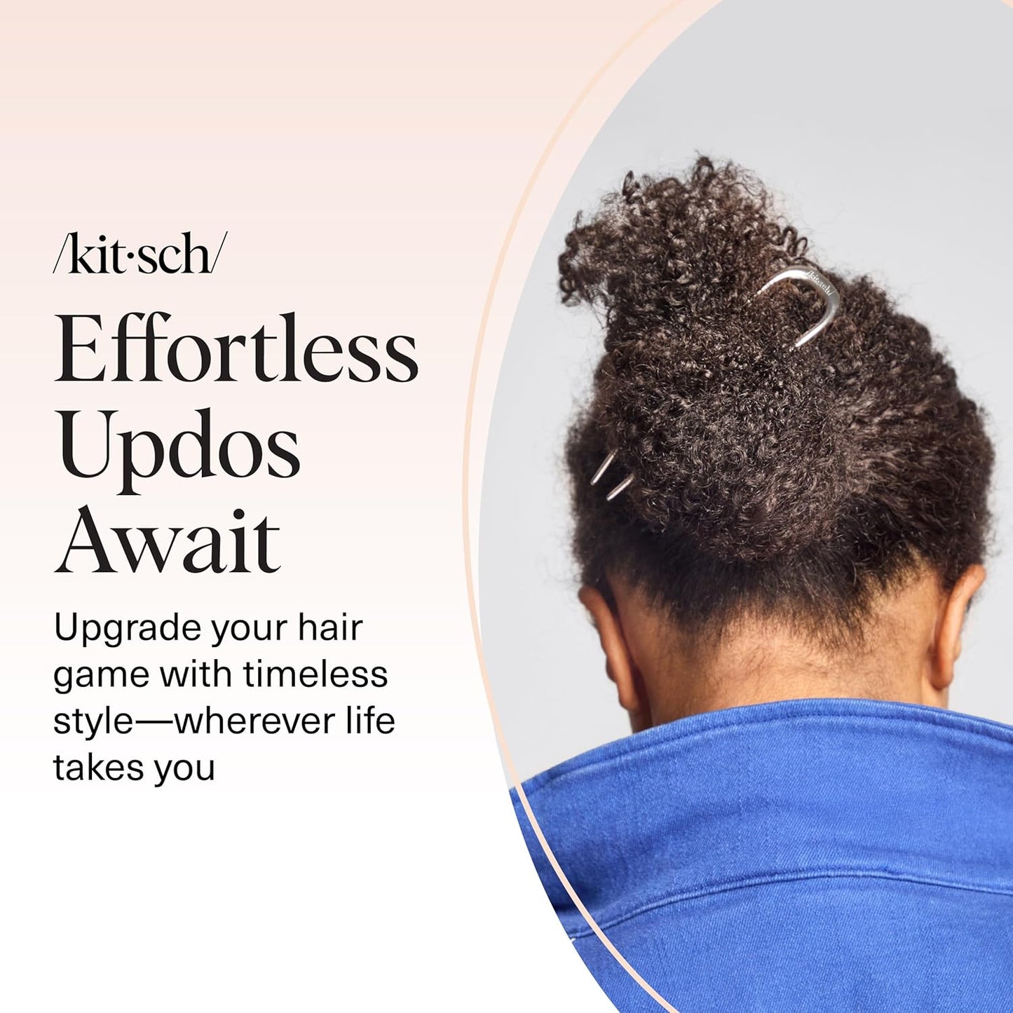 Kitsch Metal French Hair Pin for Women - Sleek Everyday Hair Accessory for Simple Buns and Twists