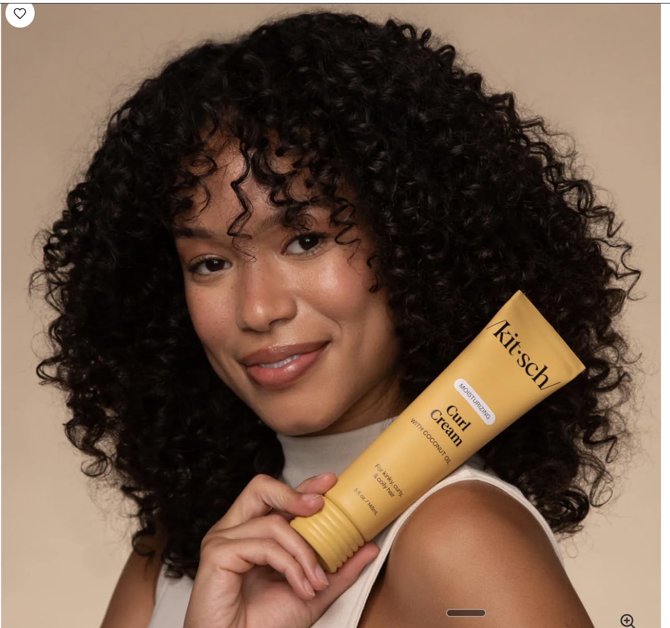 Kitsch Moisturizing Curl Cream – Clean One-Step Styler for an Uncluttered Vanity, 5.3 oz