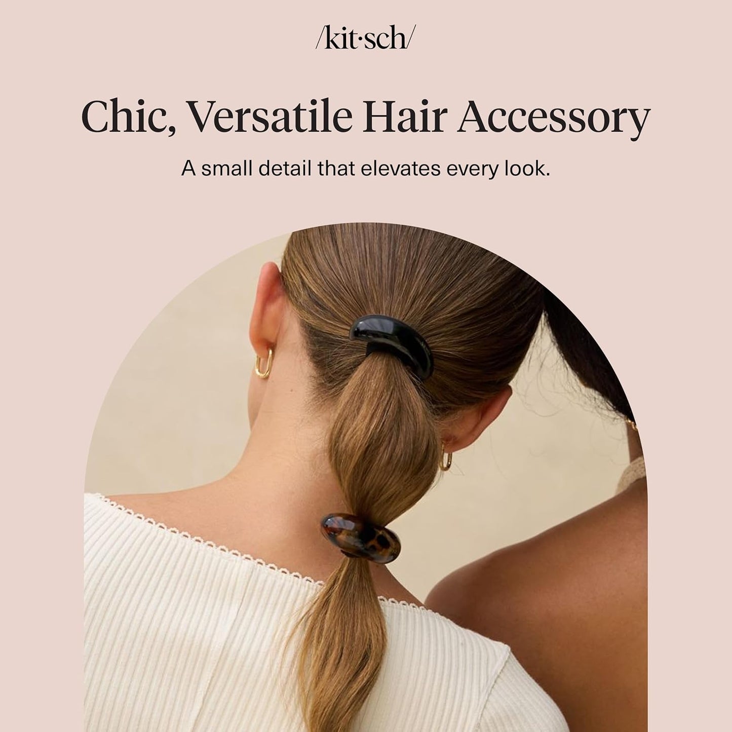 Kitsch No-Pull Hair Cuffs – Gentle Hair Accessory for Daily Self-Care and Post-Workout Refresh, Recycled Band