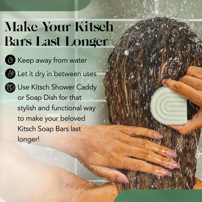 Kitsch Rosemary Biotin Volumizing Conditioner Bar – Scented Lavender Vanilla Bar for Stress-Relief Self-Care Evenings