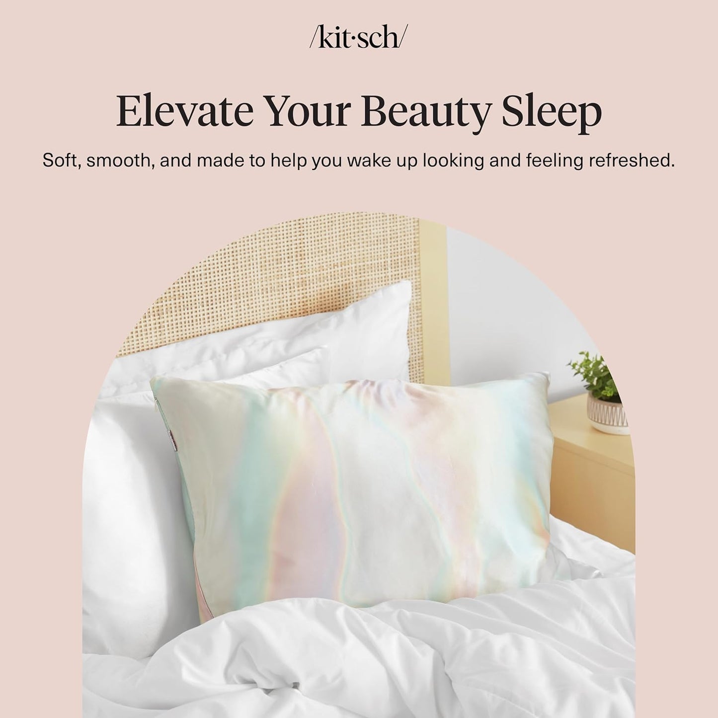 Kitsch Satin Pillowcase with Zipper – Premium Silk Alternative for an Elevated Master Suite, King Size
